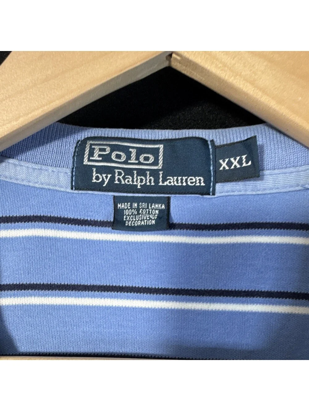 Polo Ralph Lauren Men’s Striped Knit Polo Shirt Blue/White/Navy XXL Logo Golf